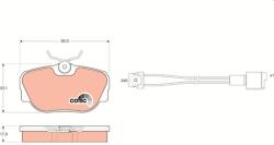 TRW Sada brzdových platničiek kotúčovej brzdy TRW GDB820 (GDB820)