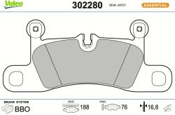 VALEO Sada brzdových platničiek kotúčovej brzdy VALEO 302280 (302280)