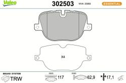 VALEO Sada brzdových platničiek kotúčovej brzdy VALEO 302503 (302503)