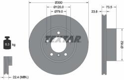TEXTAR Brzdový kotúč TEXTAR 92137705 (92137705)
