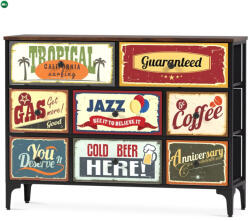 Artium 8 fiókos komód, 103x30x77 Belföldi Raktárról