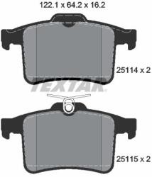 TEXTAR Sada brzdových platničiek kotúčovej brzdy TEXTAR 2511401 (2511401)
