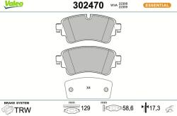 VALEO Sada brzdových platničiek kotúčovej brzdy VALEO 302470 (302470)