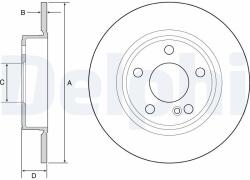 DELPHI Brzdový kotúč DELPHI BG4555C (BG4555C)