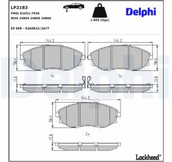 DELPHI Klocki Ham. Chevrolet Epica 06- (lp2183)
