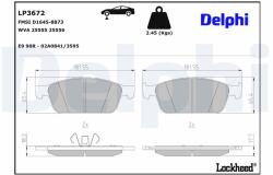 DELPHI Sada brzdových platničiek kotúčovej brzdy DELPHI LP3672 (LP3672)