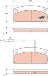 TRW Sada brzdových platničiek kotúčovej brzdy TRW GDB1679 (GDB1679)