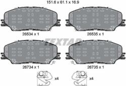 TEXTAR Sada brzdových platničiek kotúčovej brzdy TEXTAR 2653401 (2653401)