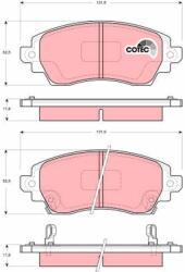 TRW Sada brzdových platničiek kotúčovej brzdy TRW GDB3333 (GDB3333)