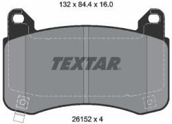 TEXTAR Sada brzdových platničiek kotúčovej brzdy TEXTAR 2615201 (2615201)