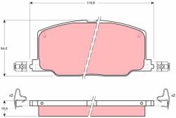 TRW Sada brzdových platničiek kotúčovej brzdy TRW GDB798 (GDB798)