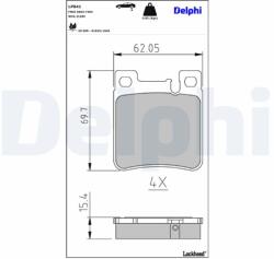 DELPHI Klocki Ham. Mercedes E W124/210 Tyl (lp841)