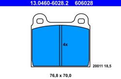 ATE Sada brzdových platničiek kotúčovej brzdy ATE 13.0460-6028.2 (13.0460-6028.2)