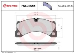 BREMBO Sada brzdových platničiek kotúčovej brzdy BREMBO P65026NX (P65026NX)