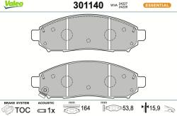 VALEO Sada brzdových platničiek kotúčovej brzdy VALEO 301140 (301140)