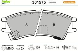 VALEO Sada brzdových platničiek kotúčovej brzdy VALEO 301575 (301575)