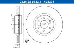 ATE Brzdový kotúč ATE 24.0128-0333.1 (24.0128-0333.1)