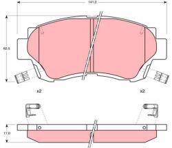 TRW Sada brzdových platničiek kotúčovej brzdy TRW GDB1142 (GDB1142)