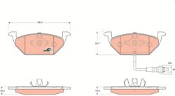 TRW Sada brzdových platničiek kotúčovej brzdy TRW GDB1658 (GDB1658)
