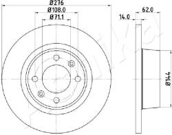 ASHIKA Brzdový kotúč ASHIKA 61-00-0604 (61-00-0604)