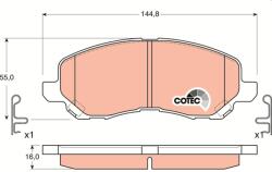 TRW Sada brzdových platničiek kotúčovej brzdy TRW GDB3287 (GDB3287)