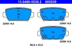 ATE Sada brzdových platničiek kotúčovej brzdy ATE 13.0460-5539.2 (13.0460-5539.2)