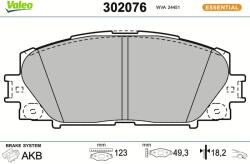 VALEO Sada brzdových platničiek kotúčovej brzdy VALEO 302076 (302076)