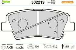 VALEO Sada brzdových platničiek kotúčovej brzdy VALEO 302219 (302219)