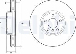 DELPHI Tarcza Ham. Bmw 5 F10 10- Lewa (bg9155c)