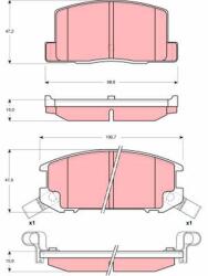 TRW Sada brzdových platničiek kotúčovej brzdy TRW GDB3058 (GDB3058)