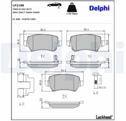 DELPHI Klocki Ham. Opel Tyl Astra G/zafira (lp2188)