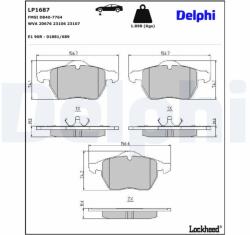 DELPHI Klocki Ham. Audi A6/superb (lp1687)