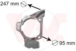 VAN WEZEL Ochranný plech proti rozstreku, Brzdový kotúč VAN WEZEL 1754372 (1754372)