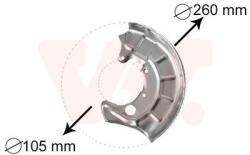 VAN WEZEL Ochranný plech proti rozstreku, Brzdový kotúč VAN WEZEL 5880371 (5880371)