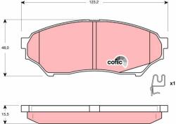 TRW Sada brzdových platničiek kotúčovej brzdy TRW GDB3270 (GDB3270)