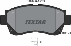 TEXTAR Sada brzdových platničiek kotúčovej brzdy TEXTAR 2179101 (2179101)