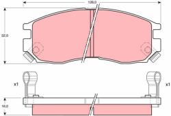 TRW Sada brzdových platničiek kotúčovej brzdy TRW GDB1128 (GDB1128)