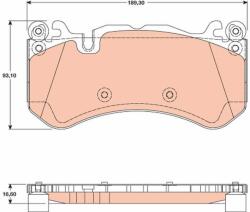 TRW Sada brzdových platničiek kotúčovej brzdy TRW GDB1734 (GDB1734)