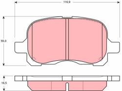 TRW Sada brzdových platničiek kotúčovej brzdy TRW GDB3204 (GDB3204)