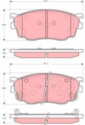 TRW Sada brzdových platničiek kotúčovej brzdy TRW GDB3253 (GDB3253)