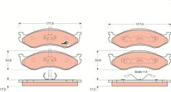 TRW Sada brzdových platničiek kotúčovej brzdy TRW GDB1153 (GDB1153)