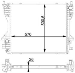 MAHLE Chladič motora MAHLE CR 1200 000S (CR 1200 000S)