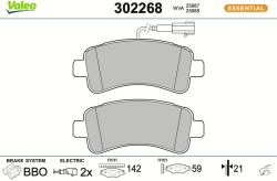 VALEO Sada brzdových platničiek kotúčovej brzdy VALEO 302268 (302268)