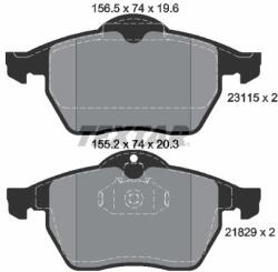 TEXTAR Sada brzdových platničiek kotúčovej brzdy TEXTAR 2311502 (2311502)