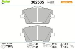 VALEO Sada brzdových platničiek kotúčovej brzdy VALEO 302535 (302535)