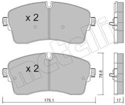 METELLI Sada brzdových platničiek kotúčovej brzdy METELLI 22-1250-0 (22-1250-0)