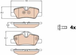 TRW Sada brzdových platničiek kotúčovej brzdy TRW GDB2088 (GDB2088)
