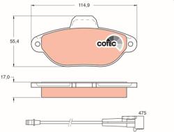 TRW Sada brzdových platničiek kotúčovej brzdy TRW GDB1115 (GDB1115)