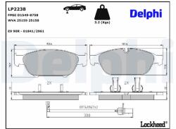 DELPHI Sada brzdových platničiek kotúčovej brzdy DELPHI LP2238 (LP2238)