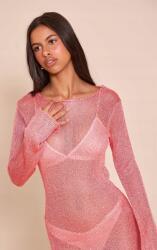 Prettylittlething rózsaszín maxi ruha B13 L